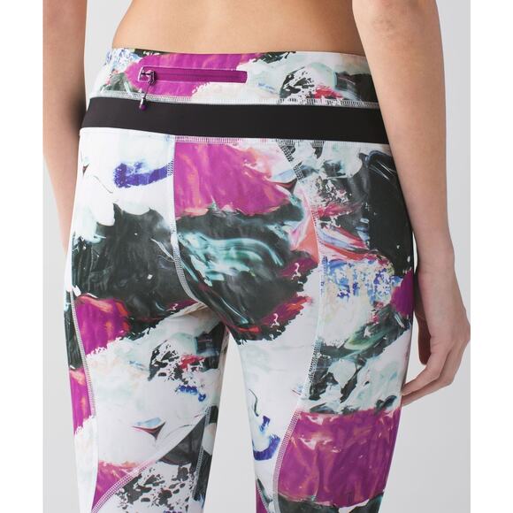 LULULEMON Run: Inspire Crop II All Full-On Luxtreme Size 6 Pigment Wave Multi - Picture 4 of 10